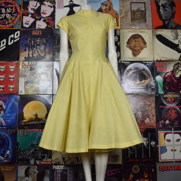 SOLD Vintage 40s Bobbie Brooks A Line Midi Dress - Picture 2 of 11